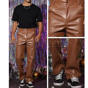 Pantalon en cuir pour homme de bonne qualité Design supérieur personnalisé Pantalon en cuir pour homme de haute qualité - Product Image 5