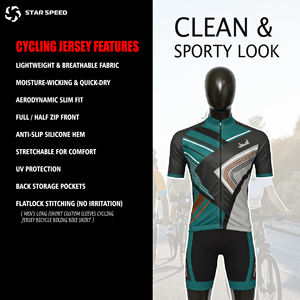 Custom Sublimated <b>Cycling</b> Clothing Uniforms Bike <b>Jersey</b> Bike Clothing Design Breathable <b>Cycling</b> <b>Jersey</b> and Bib Short Set Suit - Product Image 5