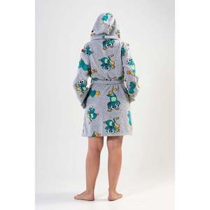 Bata corta con capucha de forro polar para mujer, talla XXL, con bolsillos, ropa de dormir - Product Image 1