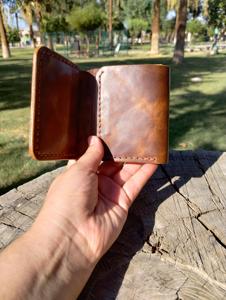 กระเป๋าสตางค์พับสามทบหนังม้าแท้สำหรับผู้ชายทำด้วยมือ LTW-0176จัดระเบียบวินเทจปรับแต่งได้ - Product Image 6