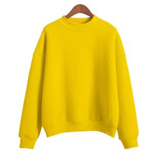 Polaire demi col haut à manches longues solide Simple rose sweats basique haut décontracté femme vêtements tendance hiver - Product Image 5