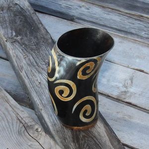 Barra de ágata de oso envejecido de alta calidad, cuerno Natural de vidrio corto tallado a mano, artesanía decorativa india, estilo Animal pulido - Product Image 1