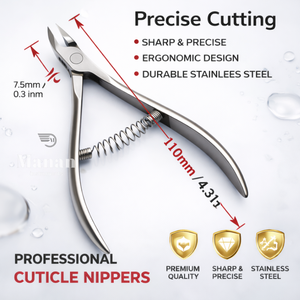 Coupe-cuticules professionnel en acier inoxydable à double ressort de qualité supérieure, outil de manucure et pédicure - Product Image 6