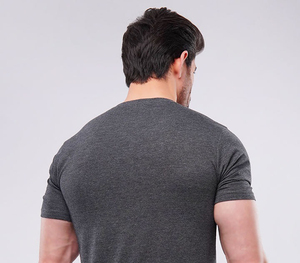 T-shirt de sport décontracté pour hommes avec logo personnalisé Tissu en jersey tissé 100% coton de haute qualité 220 Grammes Coupe surdimensionnée Solide Imprimé Formel - Product Image 5