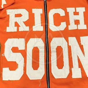 <b>Top</b> Selling OEM Service Breathable <b>Distress</b> Hooded Fleece Long Sleeve Men's Cotton Blended Hoodies for Winter Solid Pattern - Product Image 6