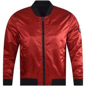 Bomber en satin pour hommes, veste d'hiver matelassée à col montant avec fourrure, diverses options de fermeture à glissière pour l'automne, vente en gros sur mesure - Product Image 1