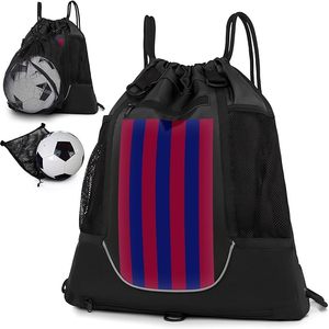 Logotipo personalizado impermeable deporte cordón mochila cremallera malla bolsillos promocional sólido natación baloncesto bolsa con cordón - Product Image 1