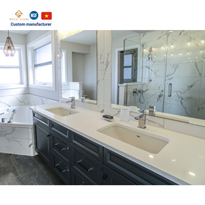 ห้องน้ำหินควอตซ์เทียมผลิตตามสั่งผลิตได้ตามต้องการทนต่อแรงกระแทกและป้องกันสารเคมีจากเส้นใย - Product Image 5