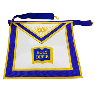 Ensemble de Regalia Maçonnique Premium Bleu Loge, Brodé à la Main, avec Tablier, Collier et Gants, pour Officier Chanoine Maçonnique - Product Image 6