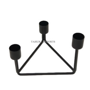 Bougeoir en métal de Noël Simple de qualité supérieure bougeoir en fer de luxe pour la décoration de la maison couleur noire - Product Image 1