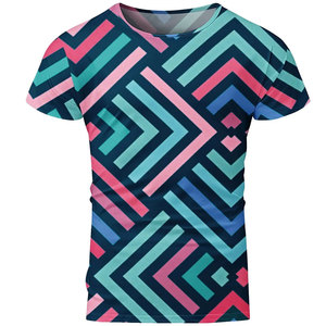Venta al por mayor de alta calidad precio bajo diseño personalizado sublimación de transferencia de calor impreso personalizado Fitness deporte camisa fabricante hombres - Product Image 5