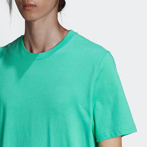 T-shirts à manches courtes décontractés 100% coton col rond Design vierge uni tissu tricoté teint - Product Image 5