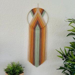 Macramé moderno hecho a mano colgante de pared elegante diseño único de tela para decoración de pared elegante - Product Image 1