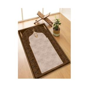 Alfombra de Oración Clásica de Seda, Estilo Tradicional de Mezquita, Patrón Intrincado, Color Elegante, Perfecta para la Adoración - Product Image 1