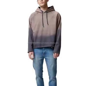 Sudadera con Capucha Extra Grande de Felpa Francesa de 450 Gsm, Estilo Informal, con Dobladillo Cortado, Estilo Desgastado por el Sol, Nueva Colección de Otoño - Product Image 6