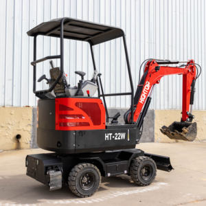 2025 Nova Escavadeira De Rodas De 2 Toneladas Mini Escavadeira Diesel Pequena com Sistema Hidráulico para Projetos Urbanos e Agrícolas - Product Image 2