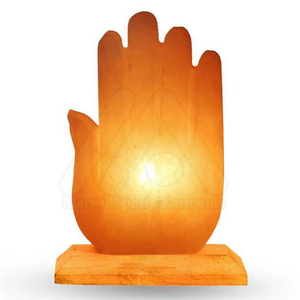 Meilleure vente de lampe au sel de l'Himalaya faite à la main Base en bois Veilleuse pour la maison et le bien-être du Pakistan - Product Image 1
