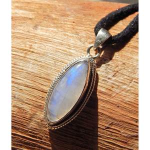 Colgante bohemio de Plata de Ley 925 hecho a mano, joyería de piedra lunar natural para mujeres y niñas, regalo de verano - Product Image 4