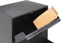 Boîte aux lettres verticale de luxe moderne de haute qualité pour colis, en acier inoxydable galvanisé, à fixer au mur, pour extérieur, OEM, Anniversaire