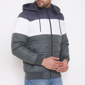 Veste matelassée en toile fabriquée en usine en gros Mode d'hiver Hommes Logo personnalisé Streetwear Respirant Fermeture éclair avant - Product Image 1