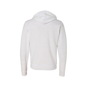 Sweat à capuche mode hiver couleur blanche Logo personnalisé polaire Bella toile sweats à capuche zippés prix de gros sweat à capuche zippé - Product Image 4