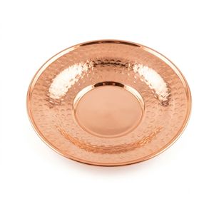 Soucoupe à thé en cuivre rouge Otag 11 cm, durable, authentique, martelée à la machine, soucoupe en verre turc pour le service traditionnel du thé - Product Image 2