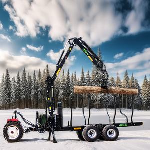 <span class=keywords><strong>Force</strong></span> de levage pleine longueur Base robuste télécommandée de 1.1 tonnes Grappin rotatif compact Chargeur de grumes et remorque avec frein à <span class=keywords><strong>air</strong></span> - Product Image 1