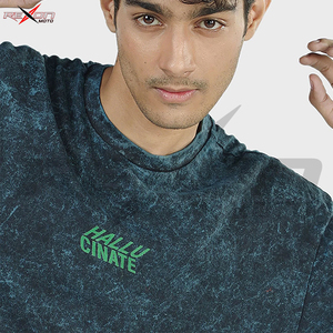 Haute qualité 260 Gsm poids lourd en détresse personnalisé lavage à l'acide unisexe femmes chemise hommes T-shirts 100% coton coupe ample imprimé - Product Image 4