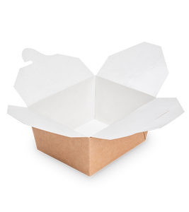 กล่องพับได้ OSQ 900 แบบขายส่ง กล่องคราฟท์สำหรับอาหารแบบนำกลับบ้าน ป้องกันคราบไขมันและกันรั่วซึม พร้อมใช้งานสำหรับร้านจัดเลี้ยง ร้านอาหาร และร้านกาแฟ - Product Image 2