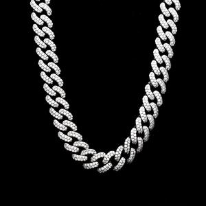 Collar de Cadena Cubana de Moissanita para Unisex, Cadena de Joyería de Alto Impacto Diseñada para Elevar la Moda Urbana y el Atractivo de Lujo - Product Image 5