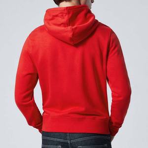 Sudaderas con capucha personalizadas para hombre 100% algodón polar peso pesado calidad superior Color rojo ropa de calle de gran tamaño sudaderas con capucha con cremallera para hombre - Product Image 4