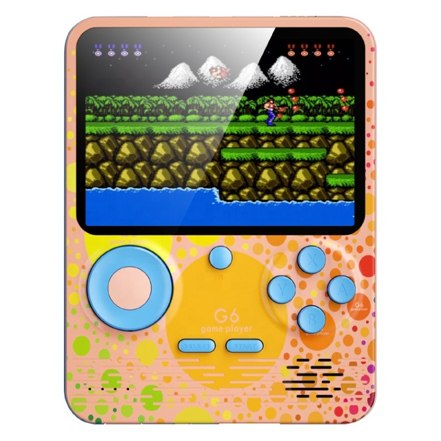 G6 Handheld Game Player Macaron Built-in 666 Classic Retro Games Console 6000mAh Power Bank Kids Video Gaming Box TV Players