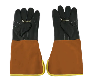 Nouveaux gants de soudage d'extérieur tendance à marque privée, en cuir respirant et écologique, gants de sécurité - Product Image 3
