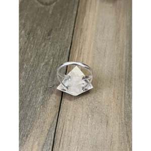 Zuni Handmade Opal <b>Ring</b> with Multi-Stone & Platinum Sterling <b>Silver</b> Inlay <b>Statement</b> Geometry Design Everyday Wear IGI Certified - Product Image 4