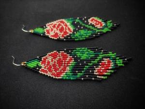 Pendientes Colgantes de Moda, Novedad, Hechos a Mano con Cuentas, Letra de Amor, Lentejuelas Dulces, Perlas de Plástico de Moda - Product Image 2