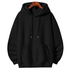 Sweat-shirt uni pour homme à manches régulières, sweat-shirt à cordon long, sweat-shirt à enfiler, 100% coton - Product Image 6