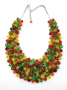 Collier de perles pour femmes perlé usine en gros accessoires de mariage Costume Antique multijoueur collier de perles colorées - Product Image 6