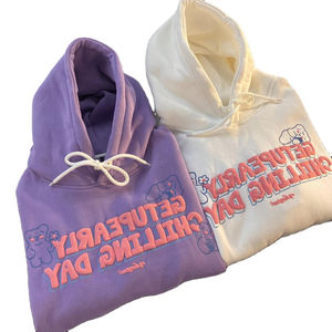 Nouveau Vente en gros Pull à capuche surdimensionné uni personnalisé Sweats à capuche beige imprimé 3d Puff pour hommes avec logo personnalisé - Product Image 6