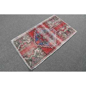 พรมตุรกีขนาดเล็ก 1.5x2.6 ฟุต พรมขอบแดงสไตล์วินเทจ - Product Image 4