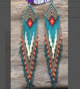 Luxury Quality <b>Emerald</b> Green Beaded Tassel Earrings - Product Image 1