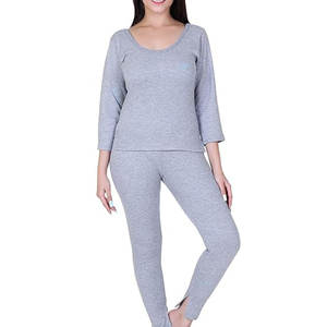 <b>Women</b> Soft Silk <b>Thermal</b> Pyjama Set Half Sleeve Top Pants Breathable Sleepwear Suit Velour 2026 - Product Image 1
