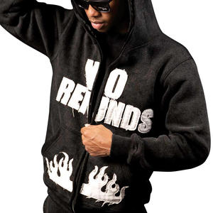 Sudadera con capucha de felpa francesa de gran tamaño para hombre, sudadera de algodón 100% con estampado de logotipo personalizado para hombre, talla grande de verano - Product Image 6