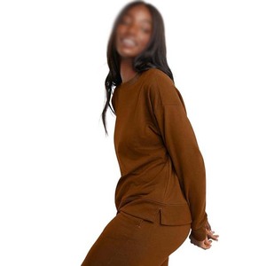 OEM/ODM Logo personnalisé Sweatshirts pour femmes Streetwear décontracté en coton léger pour l'automne/printemps Logo avant Position - Product Image 3