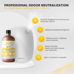 Neutralizador de Olores en Vapor Seco, Fórmula Amarilla Estándar: Olores de Drenaje, Alcantarillado, Orina y Heces - Botella de 1L - OEM / Marca Privada - Product Image 4