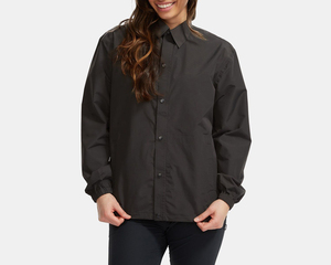 เสื้อแจ็คเก็ตกันลมสำหรับผู้หญิง สีดำ แบบโค้ช กันน้ำ ระบายอากาศ ดีไซน์ปักและทอ ซับในไนลอน สีปรับแต่งได้ - Product Image 2