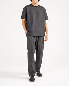 T-shirt en polyester simple de haute qualité pour hommes, imprimé personnalisé, surdimensionné, à épaules tombantes - Product Image 4