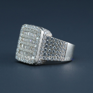 แหวนฮิปฮอปประดับเพชรโมอิส925ใส - Product Image 2