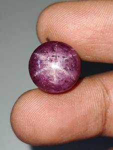 พลอยรูปวงรีทรงกลม6เรย์พลอยพลอยพลอยรูปดาวสีแดงธรรมชาติทำด้วยมือไม่มีความร้อนหินหลวมอัญมณีทรงกลม6เรย์ที่สวยงาม - Product Image 2