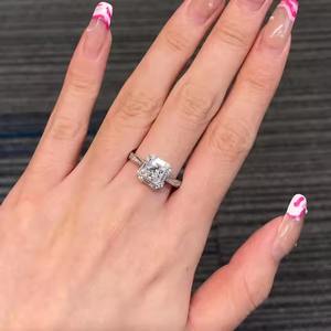 2 Carat Princess Cut E VS1 Lab Grown Diamond Engagement Ring Cathedral Style10K yellow Gold IGI Certificate Gift for <b>Girlfriends</b> - Product Image 2