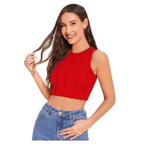 High Demand Exclusive <b>Knitting</b> Western Wear Premium Indian Boutique's <b>Top</b> Latest Regular <b>Tank</b> Short Shirt Comfortable Regular - Product Image 1